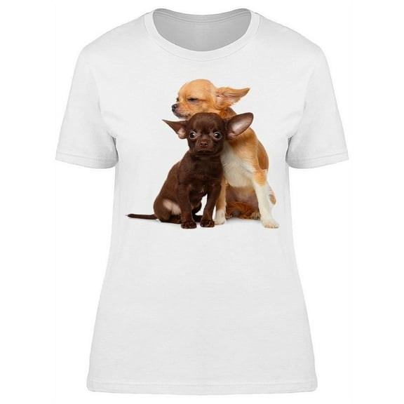 Small Chihuahuas Being Cute T-Shirt Women -Image by Shutterstock, Female Small