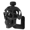 thumbnail image 1 of 3D Skull Helmet Rack Wall Mount Hard Hat Rack Decorative Elegant Wall Rack Multifunction Hard Hat Holder for Gloves Bag, 1 of 9
