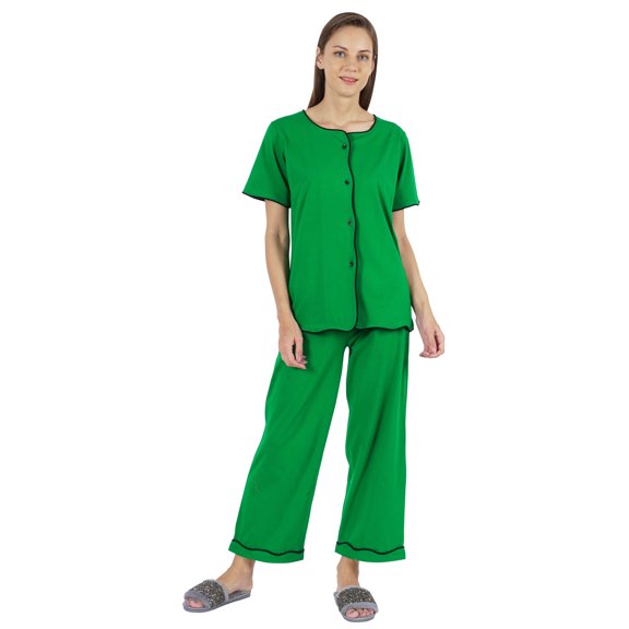 Inkmeso Top Pajama Set Women Solid Sleepwear Pj Loungewear 2 Piece Set Nightwear