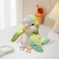 thumbnail image 1 of Marioneta de mano de loro, peluche de pájaro, regalo para niños, cómodo juguete de peluche, ideal para contar cuentos, espectáculos, teatro y Verde, 1 of 8