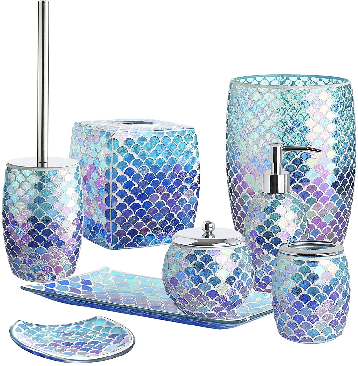 Whole Housewares Bathroom Accessories Toilet Brush Set - Blue Toilet Bowl | 1