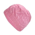 thumbnail image 6 of Unique Bargains 1 Pc Breathable Cube Pattern Swimming Cap Rose Red, 6 of 6