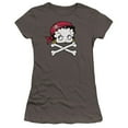 thumbnail image 1 of Betty Boop Pirate Juniors Premium Bella Shirt (Charcoal, Medium), 1 of 1