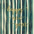 thumbnail image 3 of Aiken, Jess 12x12 Black Modern Framed Museum Art Print Titled - Coastal Lace Happy New Year Stripes, 3 of 5