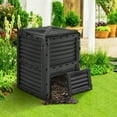 thumbnail image 2 of Gymax 80-Gallon Outdoor Composter W/ Large Openable Lid & Bottom Exit Door, 2 of 10