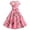 A-Pink516, variant on XIAOCHA Women's Gingham Flared Midi Dress Fitted Plaid Elbow Sleeve V Neck Gown Structured Retro Daily Dresses