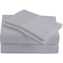 SRP Linen 600 Thread Count Deep Pocket Mattress 11 Inches 100% Egyptian Cotton Striped 4-Piece Soft Sheet Set (Queen, Silver Grey)