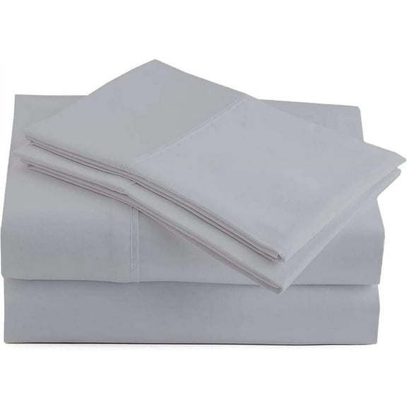 VEGAS HOTEL COLLECTION Natural Soft { Solid : Pattern } 100% Egyptian Cotton (1-PC) Fiited Sheet Cal-King Size Fits Upto (15-18 Inch Depth) Silver Grey Color (800 TC)