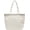 Beige, variant on JennyShop Underarm Purse for Women, Quality Canvas Shoulder Tote Handbag Large Shopping Bag, Fashion Monogrammed Alphabet Pattern Bag