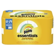 Bounty Essentials Select-a-Size Paper Towels, White, 12 Double Rolls