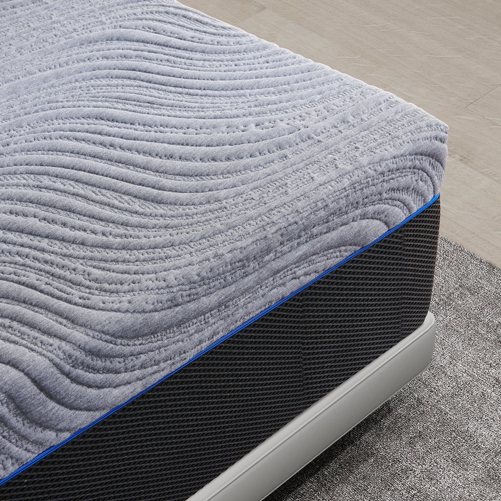 King Size Mattress, 12'' Medium Gel Memory Foam Mattress in a Box, Breathable & Comfortable, Adult