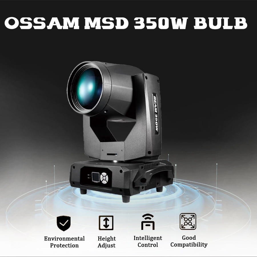 1Pack 350W Beam Stage Light Moving Head Light DJ Disco Event With 16 Prisms For DJ Disco Wedding