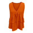 thumbnail image 4 of IWRICH Women's V Neck Ruffle Tank Tops Sleeveless Flowy Tiered Peplum Blouse Casual Summer Loose Fit Swing Cami Shirts RD2 XXXL, 4 of 5