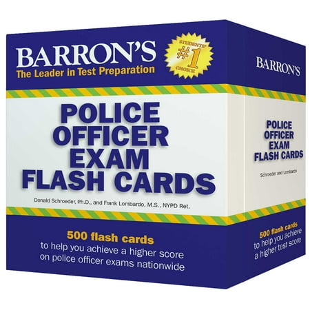 Barron's Police Officer Exam Flash Cards (Best Police Officer Exam Study Guide)