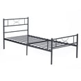 thumbnail image 5 of Twin Bed Frame Heavy Duty Twin Size Metal Bed Frame with Headboard No Box Spring Needed 300 lbs Load Capacity Easy Assembly - Black, 5 of 10