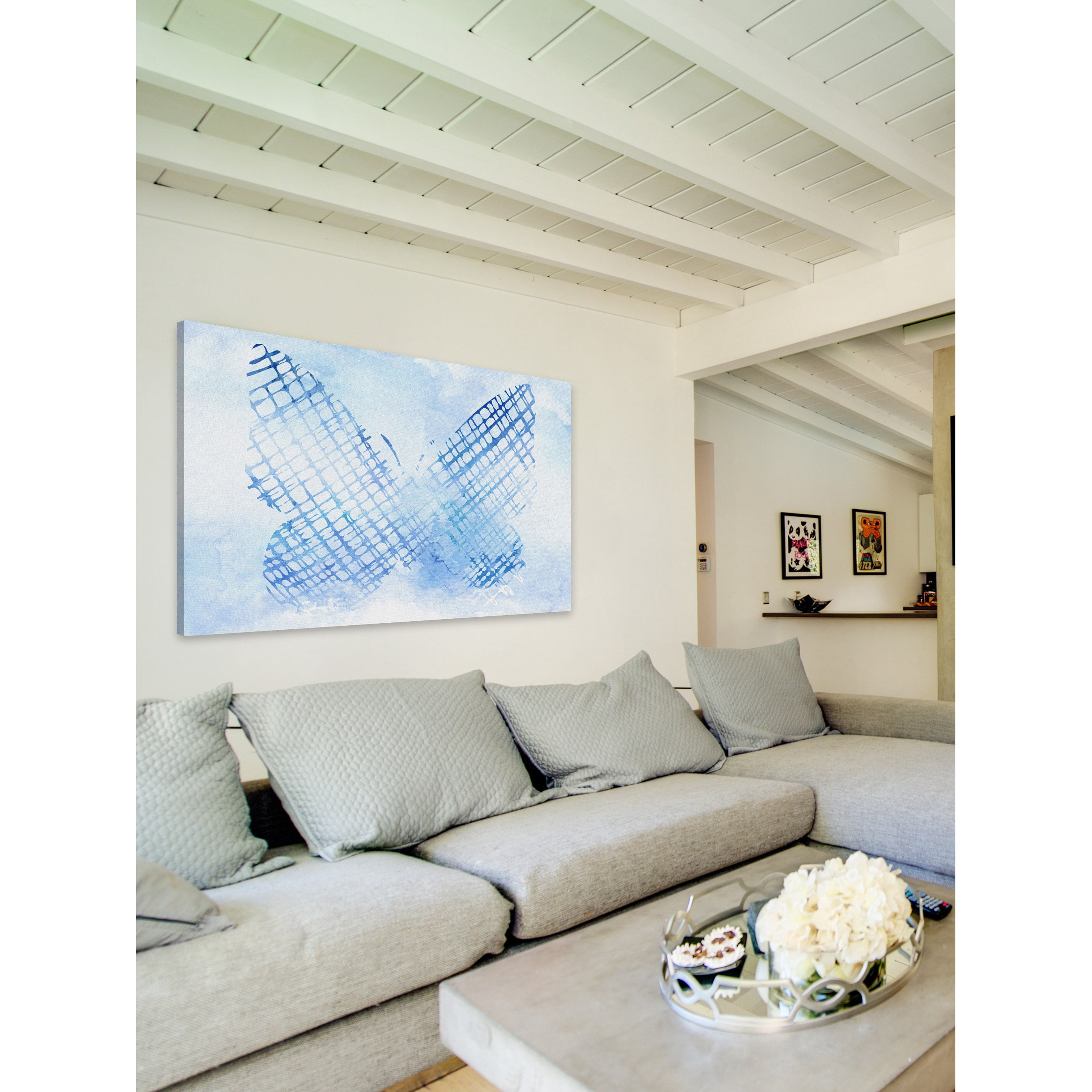 "Butterfly Sketch" Painting Print on Wrapped Canvas