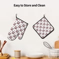 thumbnail image 6 of Gaeub Gnomes and Hearts Print Oven Mitts and Pot Holders Sets of 2,Heat Resistant Pad,Cooking Gloves, for Baking BBQ Home Decor, 6 of 7