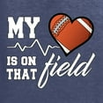 thumbnail image 2 of Wild Bobby, My Heart Is On That Football Field, Sports, Unisex Crewneck Graphic Sweatshirt, Vintage Heather Navy, 3X-Large, 2 of 4