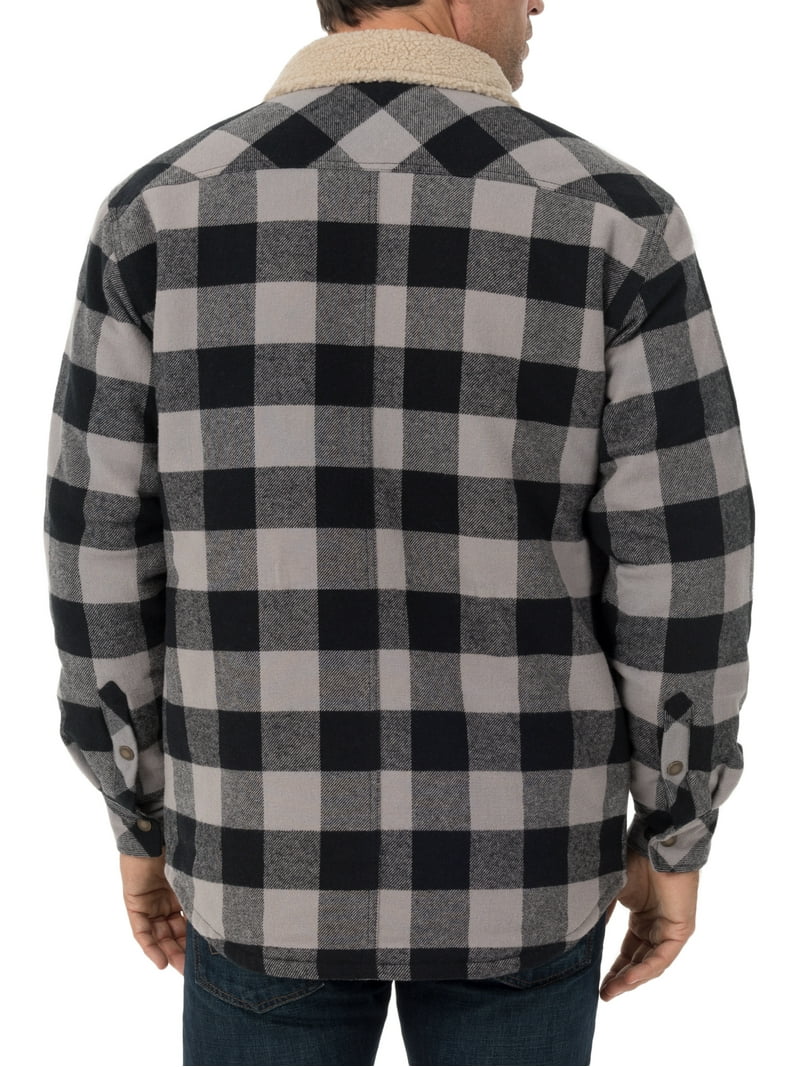 Genuine Dickies Men's Buffalo Twill Overshirt with Sherpa Collar