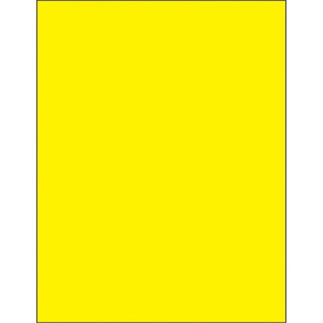 Étiquettes Rectangulaires Laser Jaune Fluorescent de 8,5 x 11 Po - Lot de 100