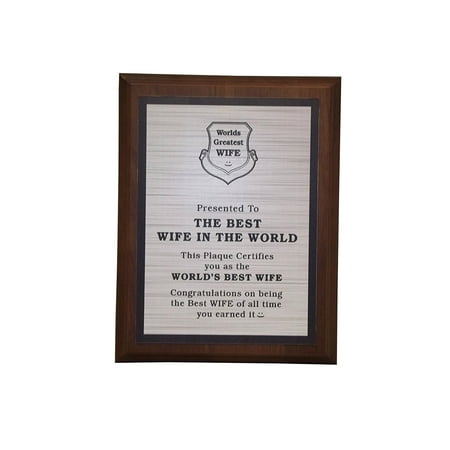 Aahs Engraving Worlds Greatest Plaques (Best Wife In The World, (Best Wife Award Template)