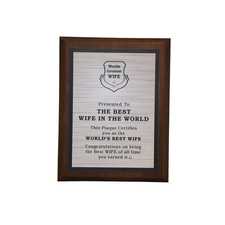 - Aahs Engraving Worlds Greatest Plaques (Best Wife In The World, Silver)