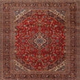 thumbnail image 1 of Ahgly Company Machine Washable Indoor Square Traditional Saffron Red Area Rugs, 8' Square, 1 of 7