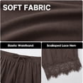 thumbnail image 6 of Wrongduck Women's Lace Trim Wide Leg Pants, Cropped Palazzo Trousers with Drawstring Elastic Waist and Pockets, Lightweight Summer Casual Lounge Pants, 6 of 7
