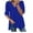Blue, variant on HAiming Women's Long Sleeve Shirts Solid Color V Neck Loose Comfortable Pullover Tops Casual Work Office Blouse
