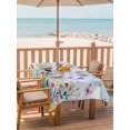 thumbnail image 2 of Outdoor Tablecloths with Umbrella Hole & Zipper, Spring Floral Tablecloth Rectangle 60x84 Inch, Butterflies Botanical Blue Ombre Waterproof Table Cloth, Patio/Pool/Picnic Table Covers, 2 of 8