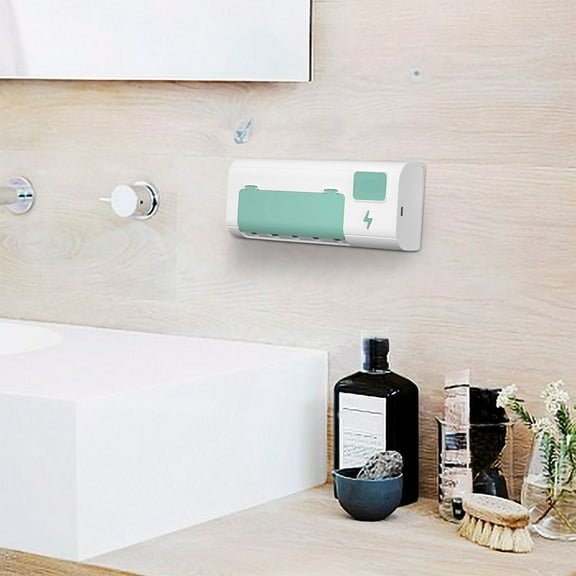 Foqnuq Household Toothbrush Sterilizer Wall-mounted Disinfection Rack USB Charging Portable Sanitizer for Toothbrushes and Razors