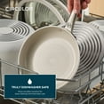 thumbnail image 5 of Circulon Halo with LaserDefense 11pcs Ceramic Nonstick Cookware Set, Dishwasher Safe, Induction and Oven Safe to 500°F, Pearl White, 5 of 7