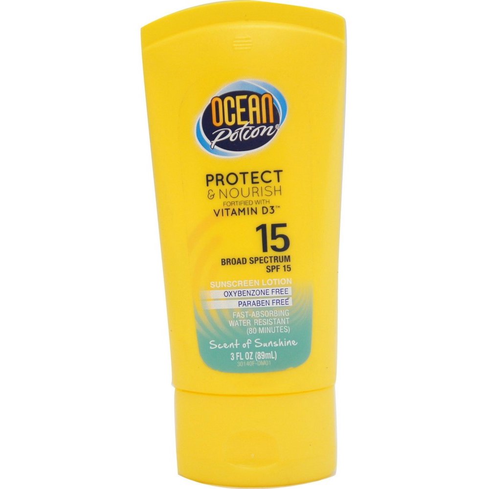 Ocean Potion Protect & Nourish Sunscreen Lotion SPF 15 3 oz (Pack of