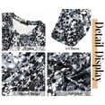thumbnail image 5 of Fantaslook 3/4 Length Sleeve Womens Tops Dressy Casual Boho Blouses V Neck Pleated Tunic Tops Work Shirts, 5 of 8