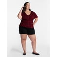 thumbnail image 2 of Terra & Sky Women’s Plus Femme Smocked Top, Sizes 0X-5X, 2 of 5