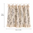 thumbnail image 2 of Farmhouse Oven Curtain with Ties & Ruffle Trim Black Botanical Pattern Cozy Stove Skirt for Cabinet Seasonal & Everyday Kitchen Decor, 2 of 4