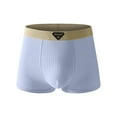 thumbnail image 2 of Dxzfnsa Mens Underwear Cotton Boxer Briefs Soft Comfort Boxers Moisture-Wicking Breathable Underwear for Men Men's Boxer Briefs,Light Blue-M, 2 of 5