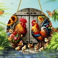 thumbnail image 4 of Farmhouse Rooster Wall Art with Floral and Hanging Rope for Home, 4 of 6