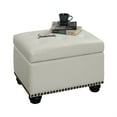 thumbnail image 1 of Convenience Concepts Designs4Comfort Faux Linen Storage Ottoman, Dark Gray, 1 of 2