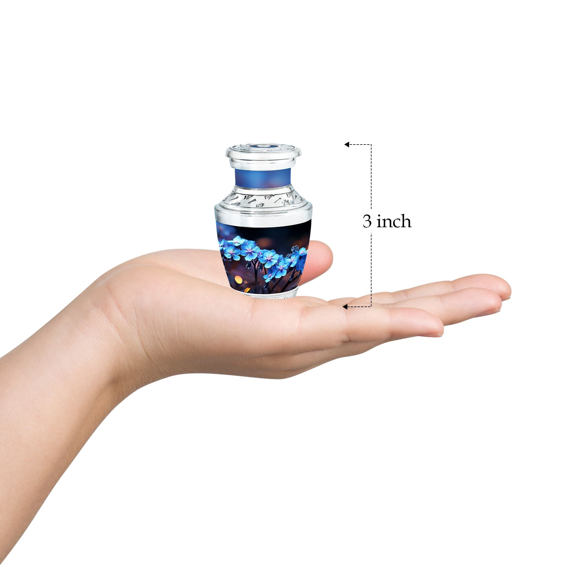 Small Engraved Urns For Human Ashes Keepsake - Mom Urns For Human Ashes - Mini Urns For Human Ashes - Cremation Urn For Adults - Little Urns - Outdoor Urn - Decorative Urns (Size -3 Inch,1Pcs)