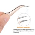 thumbnail image 4 of Unique Bargains Precision Curved Tip Tweezer Stainless Steel Multifunctional Champagne 4Pack, 4 of 5