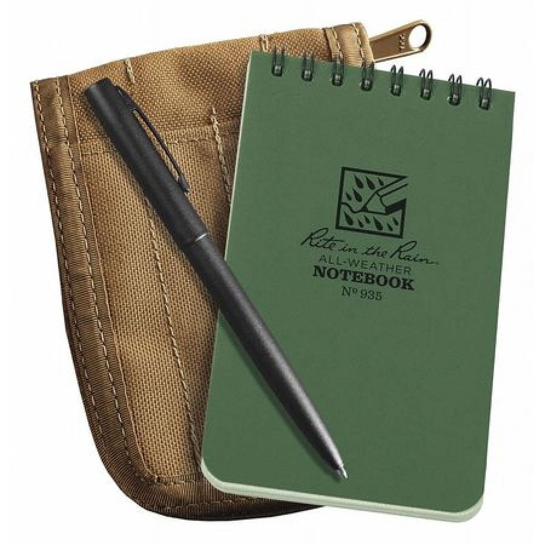 Rite In The Rain® Pocket Top-Spiral Notebook Kit, 3" x 5", Green