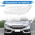 thumbnail image 3 of Unique Bargains Headlight Lens Cover Headlight Headlamp Lense Clear Lens Cover for Honda Accord 2013-2016 Clear PC 1 Pcs Front Left Car, 3 of 6