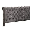 thumbnail image 6 of Glory Furniture Maxx Velvet Upholstered King Bed in Gray, 6 of 8