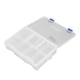 thumbnail image 1 of Caja De Compartimentos, Organizador De Compartimentos Ajustable Multifuncional PP 8 Rejillas Transparentes Para Joyería, 1 of 7