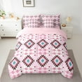 thumbnail image 2 of Manfei Western Retro Aztec Twin Bedding Sets 7-Piece, Bohemian Hippie Geometric Bedding Comforter Set, Teens Kids Adult Reversible Sheet Sets, Luxury Bedroom Decor, 2 of 7