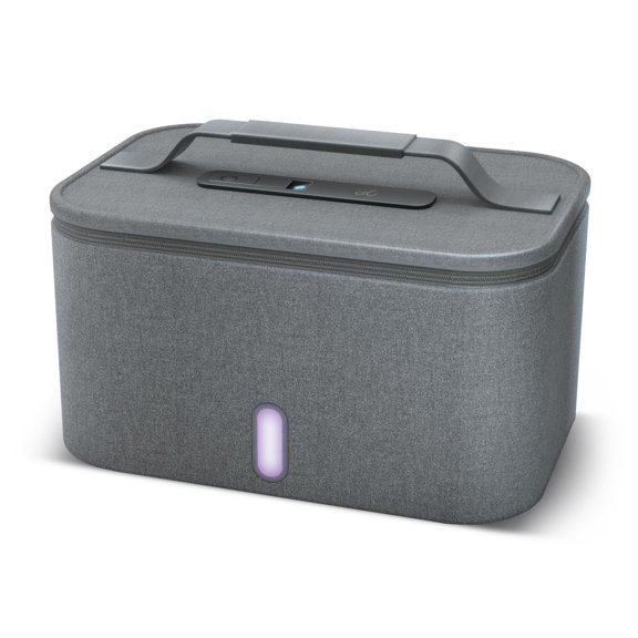 Vie Oli UV-C Portable Sanitizer Collapsible Home Bag Kills 99.9% Bacteria, Gray