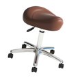 thumbnail image 4 of Taburete tipo silla de montar, silla de trabajo multiusos, ajustable, ergonómico, para salón de uñas y belleza, PU, ​​para hogar, pubs, cafeterías, of Marrón, 4 of 8