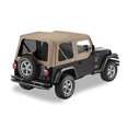 thumbnail image 2 of Bestop 51124-33 Jeep Wrangler Replace-A-Top Fabric Top with Half-Door Skins and Tinted Windows, Dark Tan Fits select: 1997-2002 JEEP WRANGLER / TJ, 2 of 3