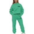 thumbnail image 2 of PuLe Long Sleeve Tops for Women Women Sweat Suits Set Loungewear 2 Piece Hooded Pullover Sweatshirts Sweatpants, 2 of 5